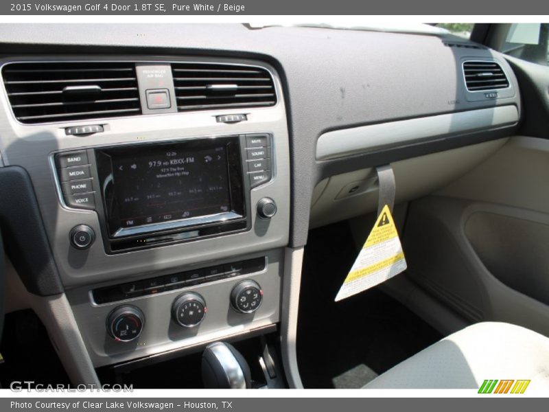 Pure White / Beige 2015 Volkswagen Golf 4 Door 1.8T SE