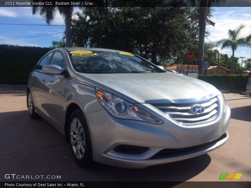 Radiant Silver / Gray 2011 Hyundai Sonata GLS