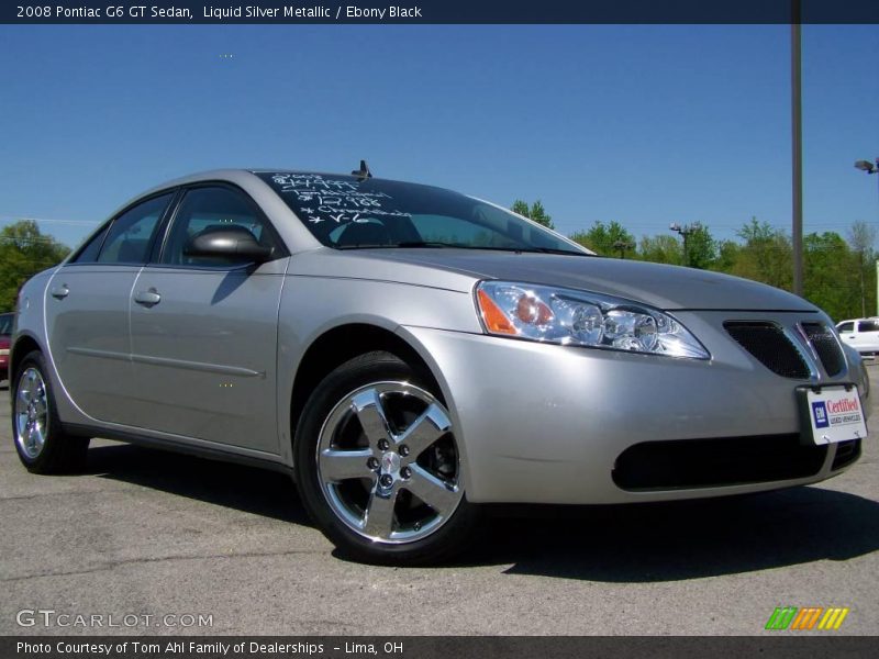 Liquid Silver Metallic / Ebony Black 2008 Pontiac G6 GT Sedan