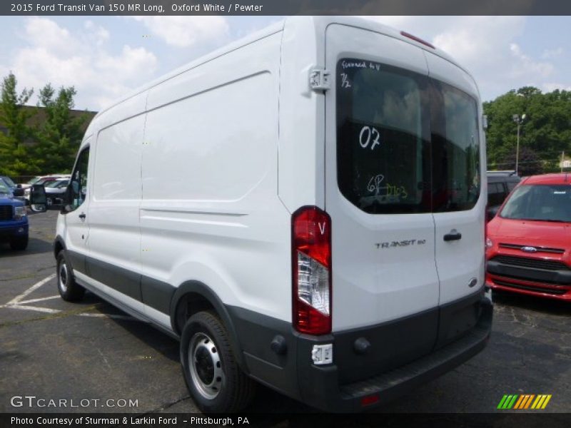 Oxford White / Pewter 2015 Ford Transit Van 150 MR Long