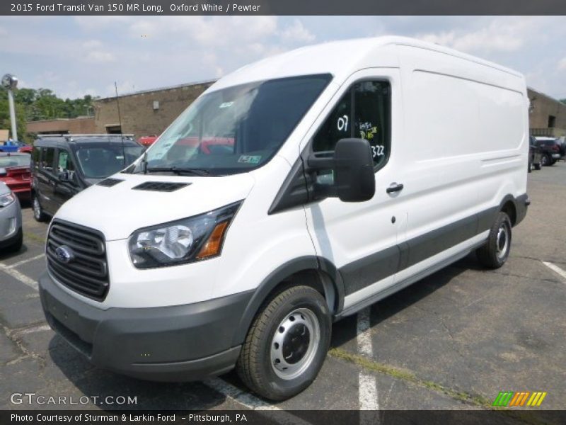 Oxford White / Pewter 2015 Ford Transit Van 150 MR Long