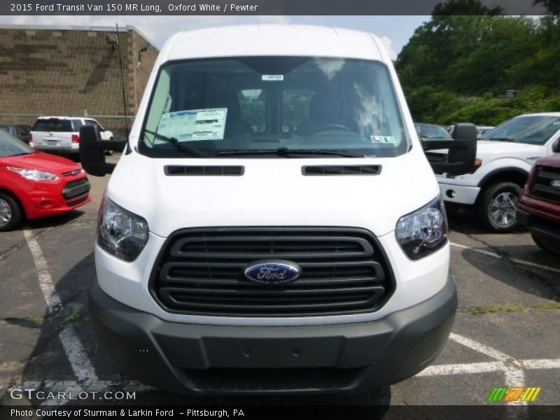 Oxford White / Pewter 2015 Ford Transit Van 150 MR Long