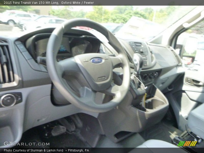Oxford White / Pewter 2015 Ford Transit Van 150 MR Long
