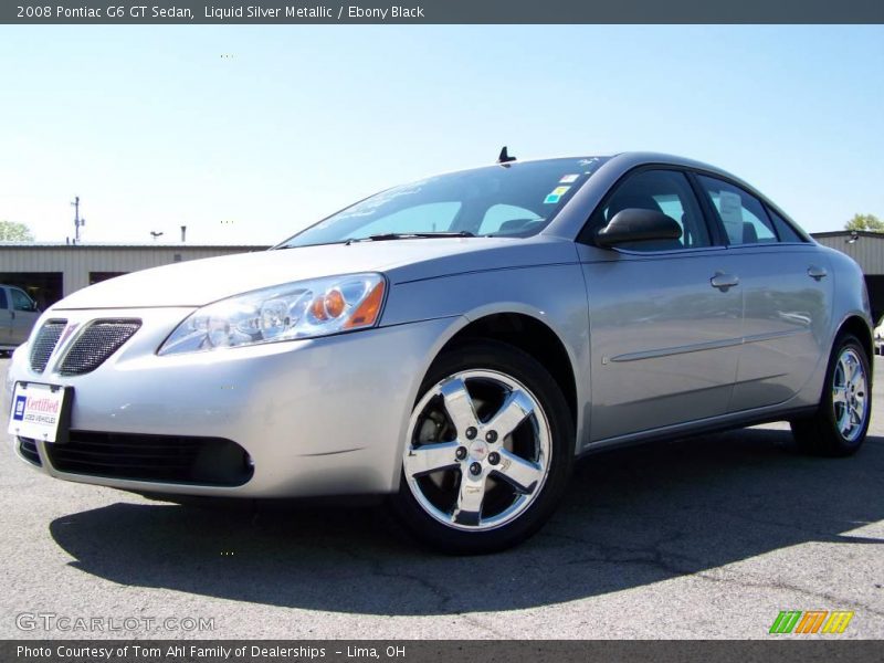 Liquid Silver Metallic / Ebony Black 2008 Pontiac G6 GT Sedan