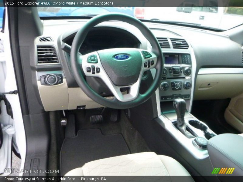 Oxford White / Medium Light Stone 2015 Ford Explorer 4WD