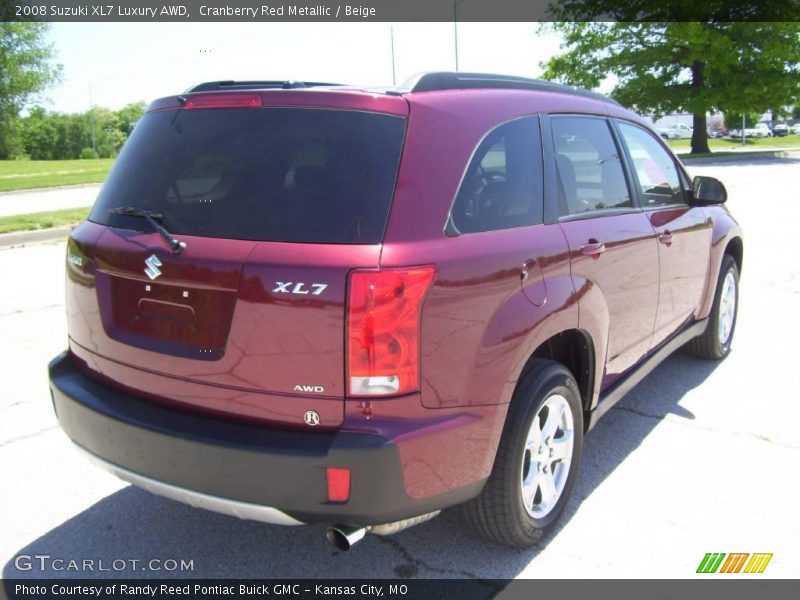 Cranberry Red Metallic / Beige 2008 Suzuki XL7 Luxury AWD