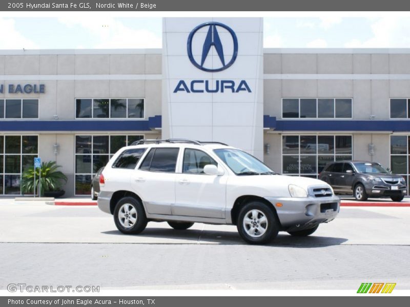Nordic White / Beige 2005 Hyundai Santa Fe GLS