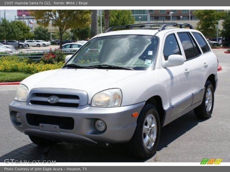 Nordic White / Beige 2005 Hyundai Santa Fe GLS