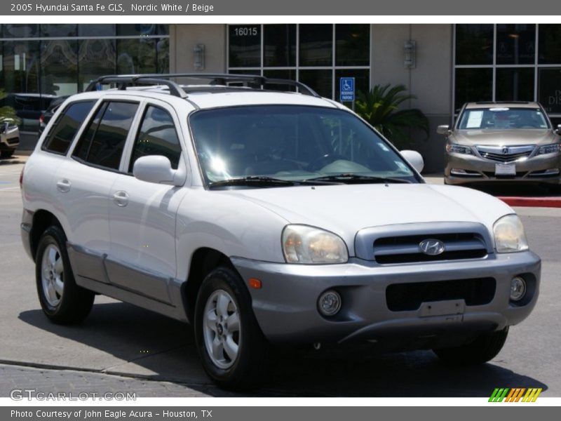 Nordic White / Beige 2005 Hyundai Santa Fe GLS