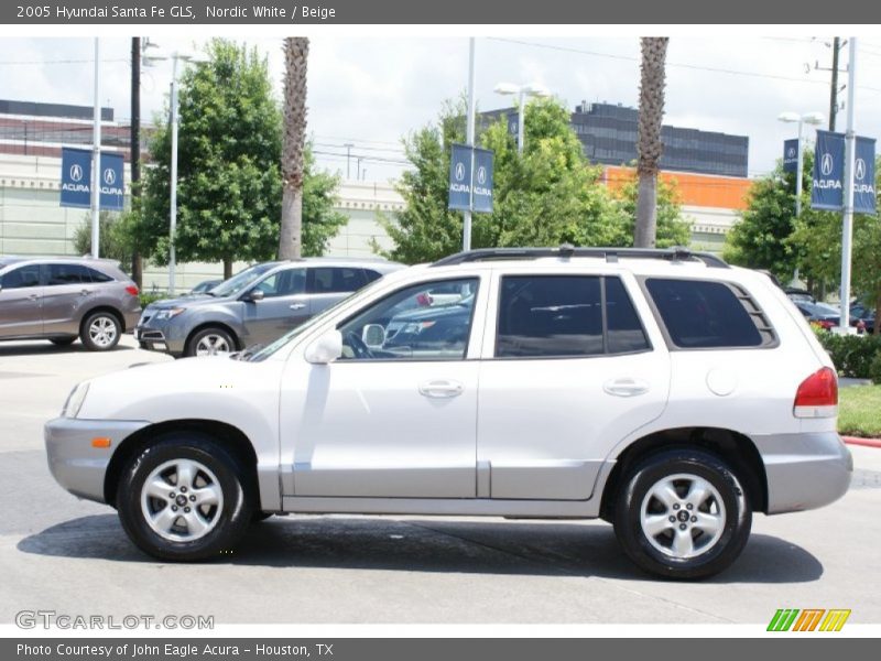 Nordic White / Beige 2005 Hyundai Santa Fe GLS