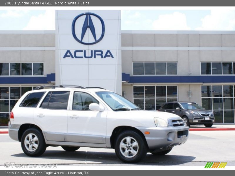 Nordic White / Beige 2005 Hyundai Santa Fe GLS