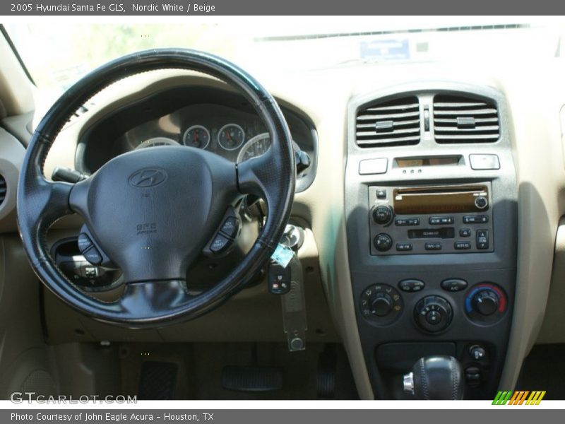 Nordic White / Beige 2005 Hyundai Santa Fe GLS