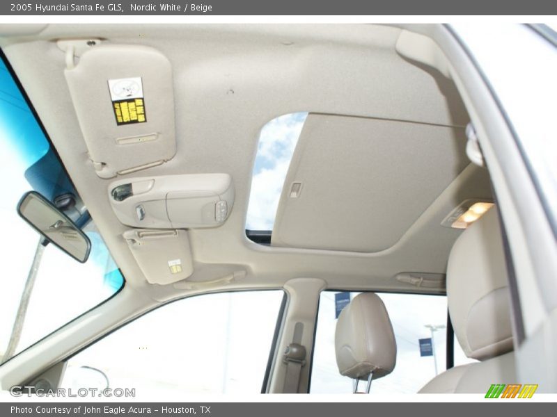 Nordic White / Beige 2005 Hyundai Santa Fe GLS