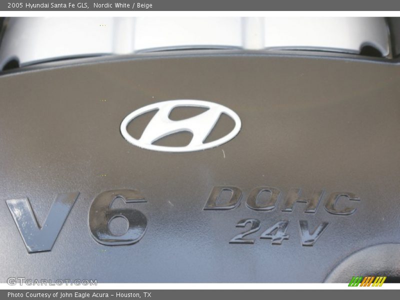 Nordic White / Beige 2005 Hyundai Santa Fe GLS