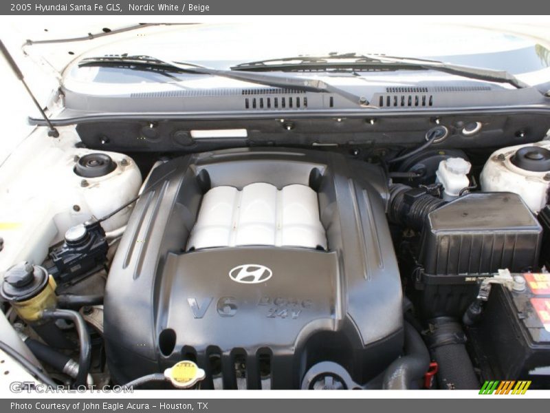 Nordic White / Beige 2005 Hyundai Santa Fe GLS