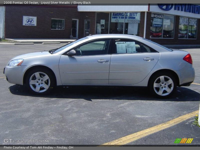 Liquid Silver Metallic / Ebony Black 2008 Pontiac G6 Sedan