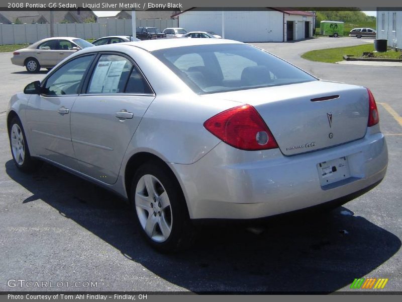Liquid Silver Metallic / Ebony Black 2008 Pontiac G6 Sedan
