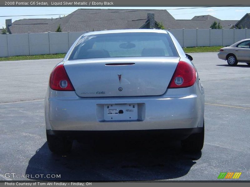 Liquid Silver Metallic / Ebony Black 2008 Pontiac G6 Sedan