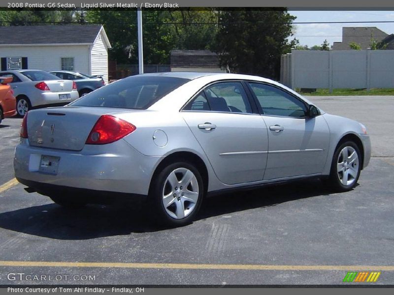 Liquid Silver Metallic / Ebony Black 2008 Pontiac G6 Sedan
