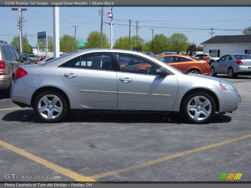 Liquid Silver Metallic / Ebony Black 2008 Pontiac G6 Sedan