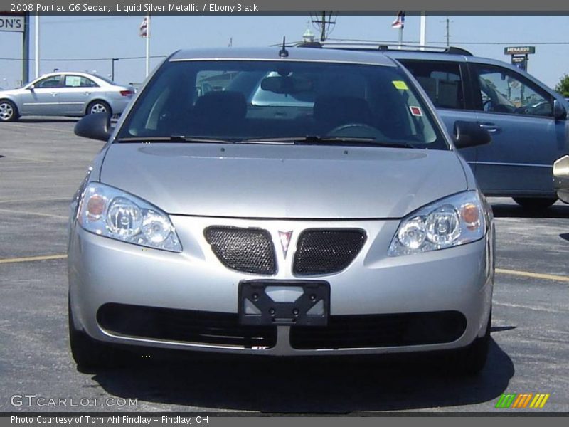 Liquid Silver Metallic / Ebony Black 2008 Pontiac G6 Sedan