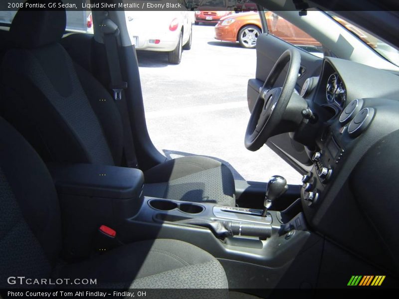 Liquid Silver Metallic / Ebony Black 2008 Pontiac G6 Sedan
