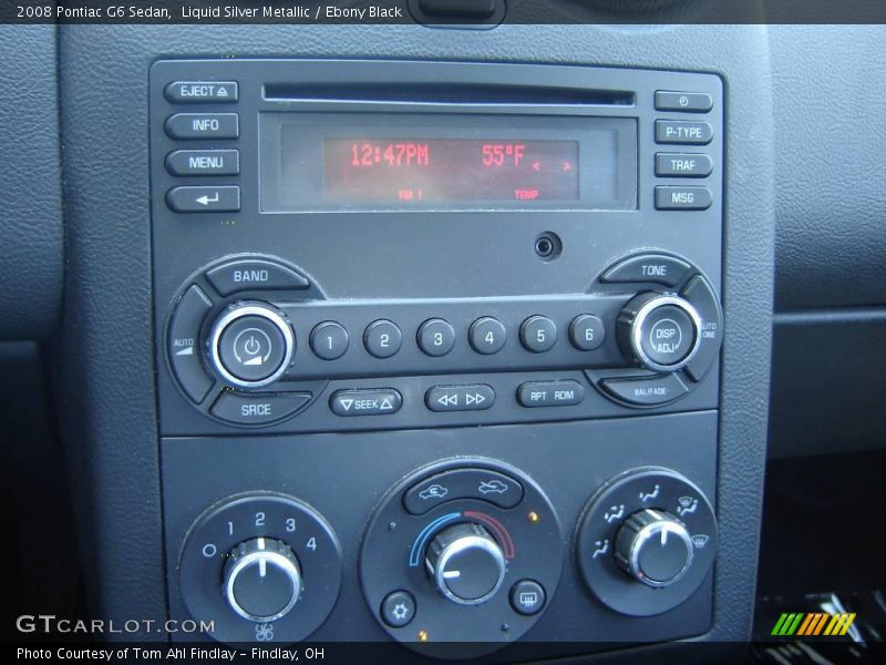 Liquid Silver Metallic / Ebony Black 2008 Pontiac G6 Sedan