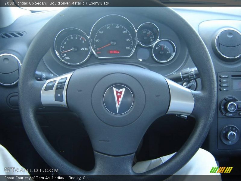 Liquid Silver Metallic / Ebony Black 2008 Pontiac G6 Sedan