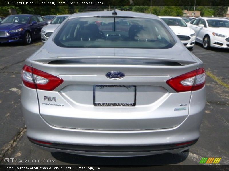 Ingot Silver / Charcoal Black 2014 Ford Fusion SE EcoBoost