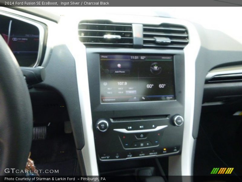 Ingot Silver / Charcoal Black 2014 Ford Fusion SE EcoBoost