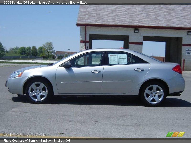 Liquid Silver Metallic / Ebony Black 2008 Pontiac G6 Sedan