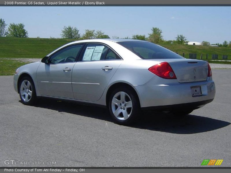 Liquid Silver Metallic / Ebony Black 2008 Pontiac G6 Sedan