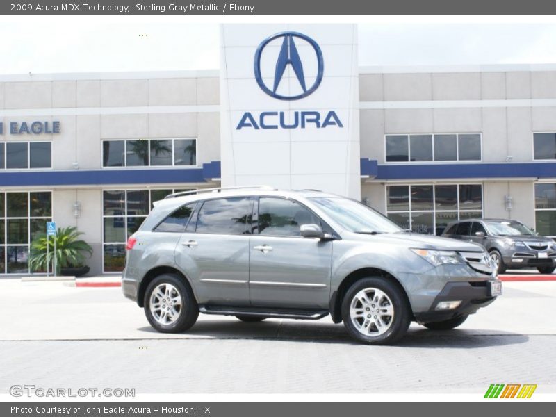 Sterling Gray Metallic / Ebony 2009 Acura MDX Technology