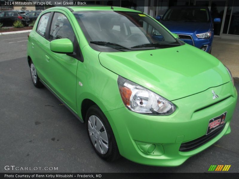 Kiwi Green / Black 2014 Mitsubishi Mirage DE