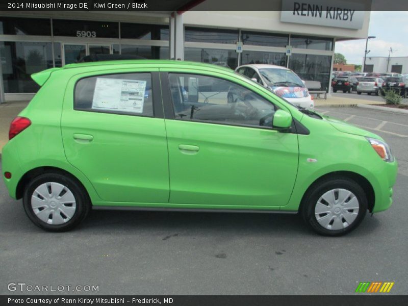 Kiwi Green / Black 2014 Mitsubishi Mirage DE