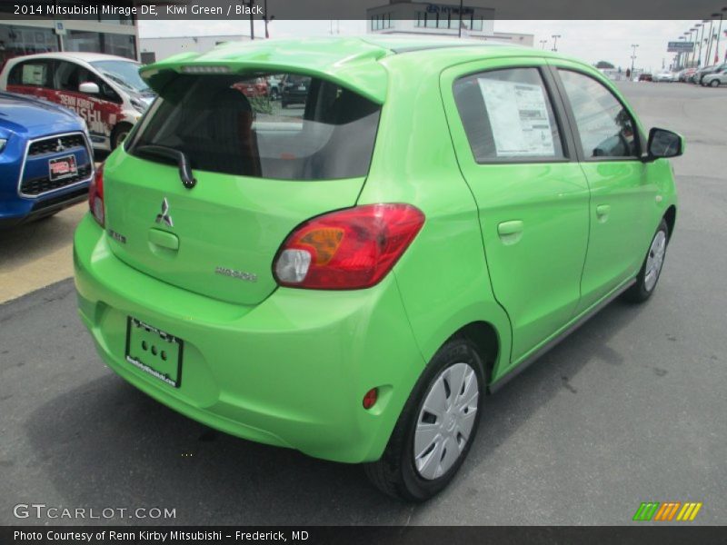 Kiwi Green / Black 2014 Mitsubishi Mirage DE