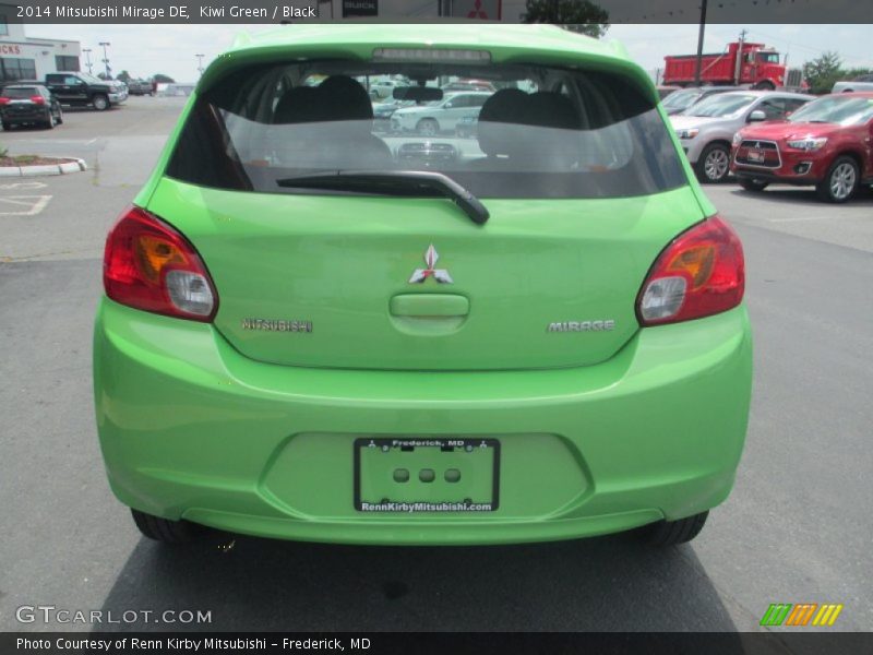 Kiwi Green / Black 2014 Mitsubishi Mirage DE