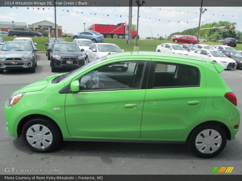 Kiwi Green / Black 2014 Mitsubishi Mirage DE