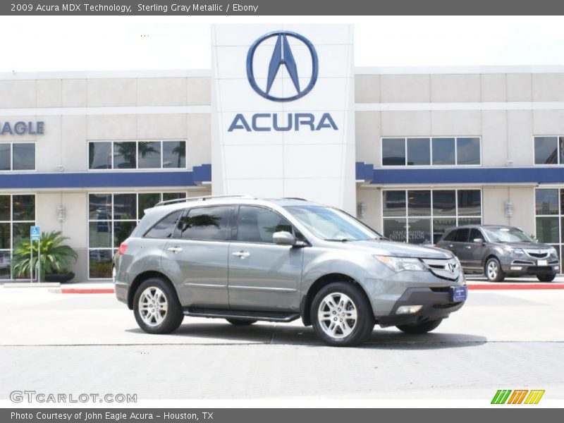 Sterling Gray Metallic / Ebony 2009 Acura MDX Technology