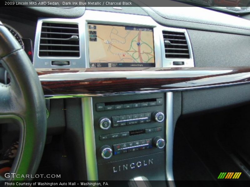 Dark Ink Blue Metallic / Charcoal Black 2009 Lincoln MKS AWD Sedan