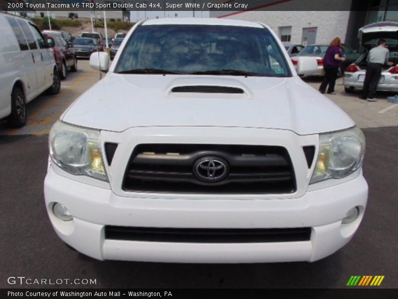 Super White / Graphite Gray 2008 Toyota Tacoma V6 TRD Sport Double Cab 4x4