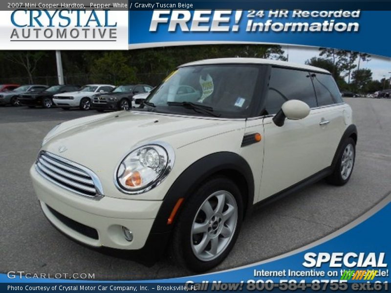 Pepper White / Gravity Tuscan Beige 2007 Mini Cooper Hardtop