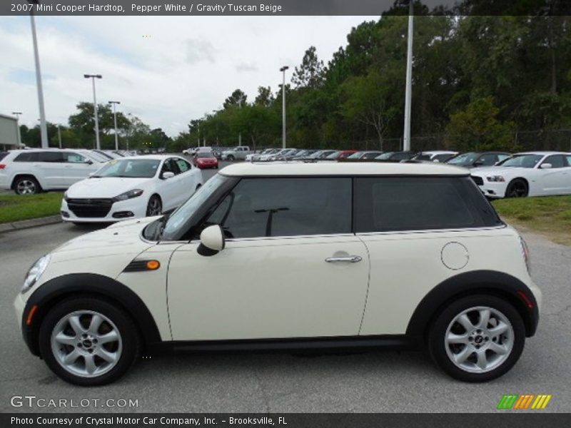 Pepper White / Gravity Tuscan Beige 2007 Mini Cooper Hardtop