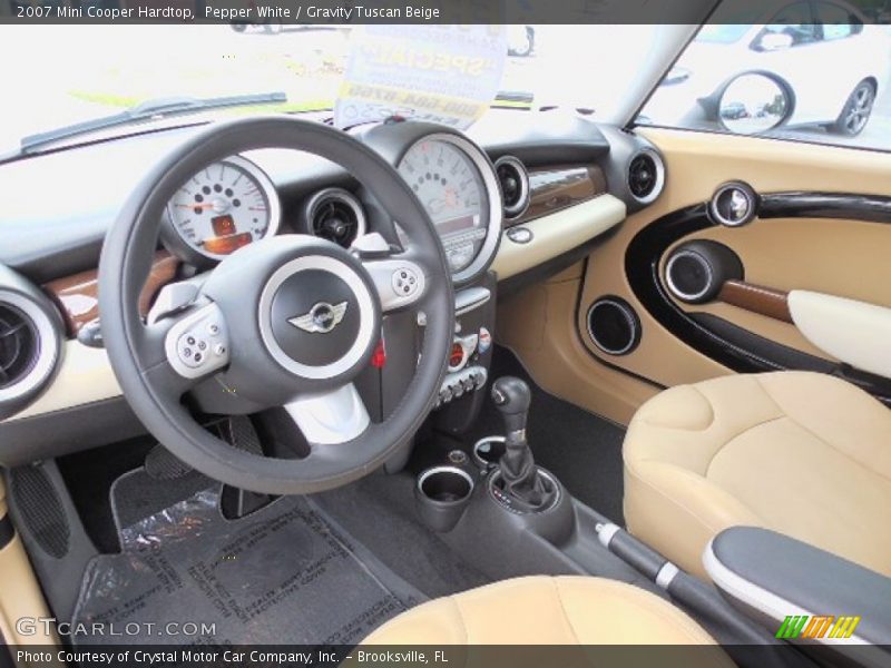 Pepper White / Gravity Tuscan Beige 2007 Mini Cooper Hardtop