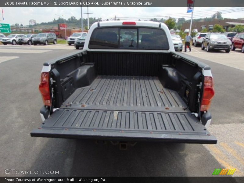Super White / Graphite Gray 2008 Toyota Tacoma V6 TRD Sport Double Cab 4x4