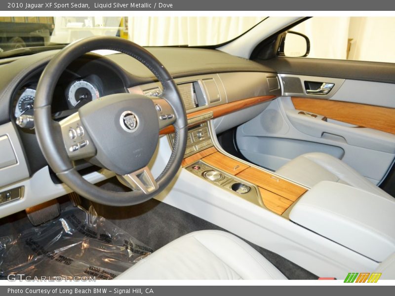 Liquid Silver Metallic / Dove 2010 Jaguar XF Sport Sedan