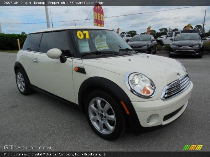 Pepper White / Gravity Tuscan Beige 2007 Mini Cooper Hardtop