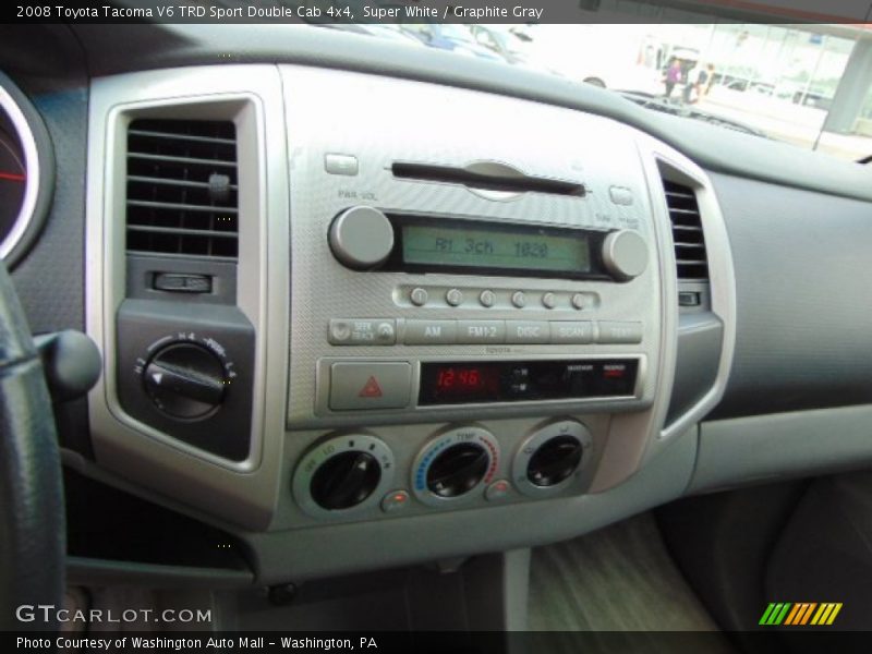 Super White / Graphite Gray 2008 Toyota Tacoma V6 TRD Sport Double Cab 4x4