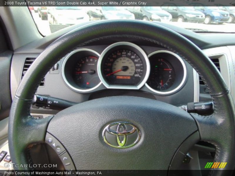 Super White / Graphite Gray 2008 Toyota Tacoma V6 TRD Sport Double Cab 4x4