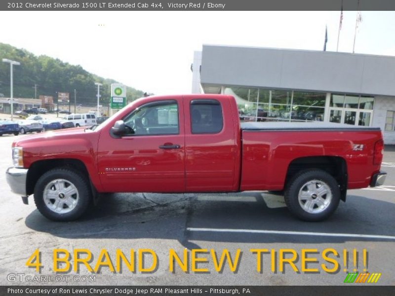 Victory Red / Ebony 2012 Chevrolet Silverado 1500 LT Extended Cab 4x4